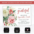 employee staff nurse volunteer teacher appreciation week invitation floral wildflower
